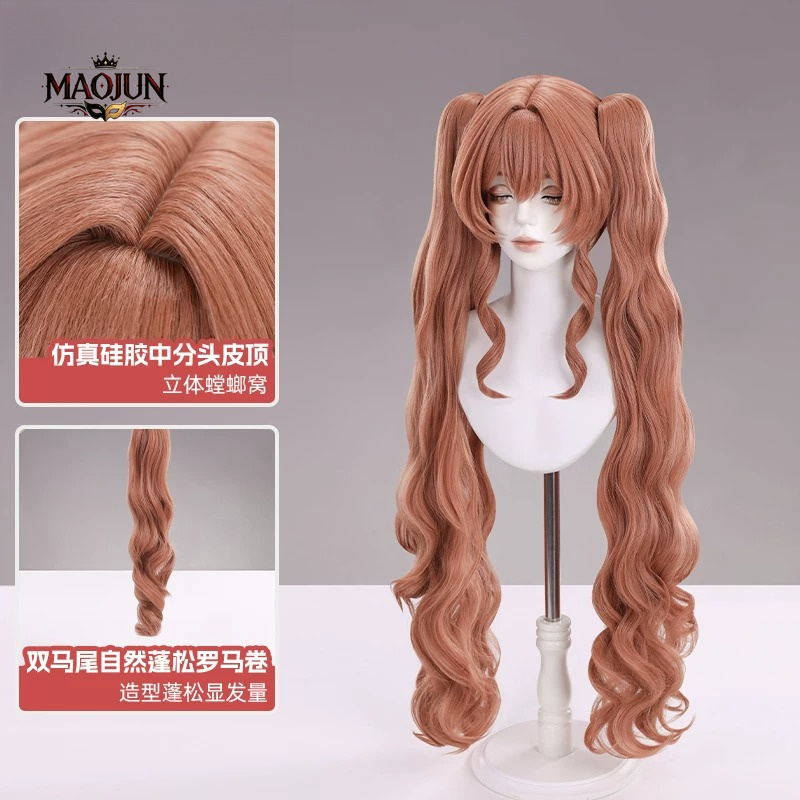 Hair Clips - Angelina Cos Perücke, langes, lockiges, römisches