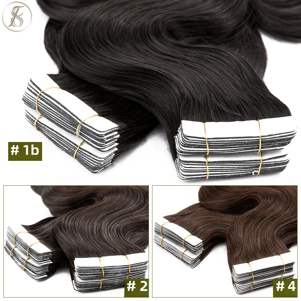 TESS 20 Stück gewelltes Klebeb – Invisible Tape In Extensions Real Hair Bewertung und Preis