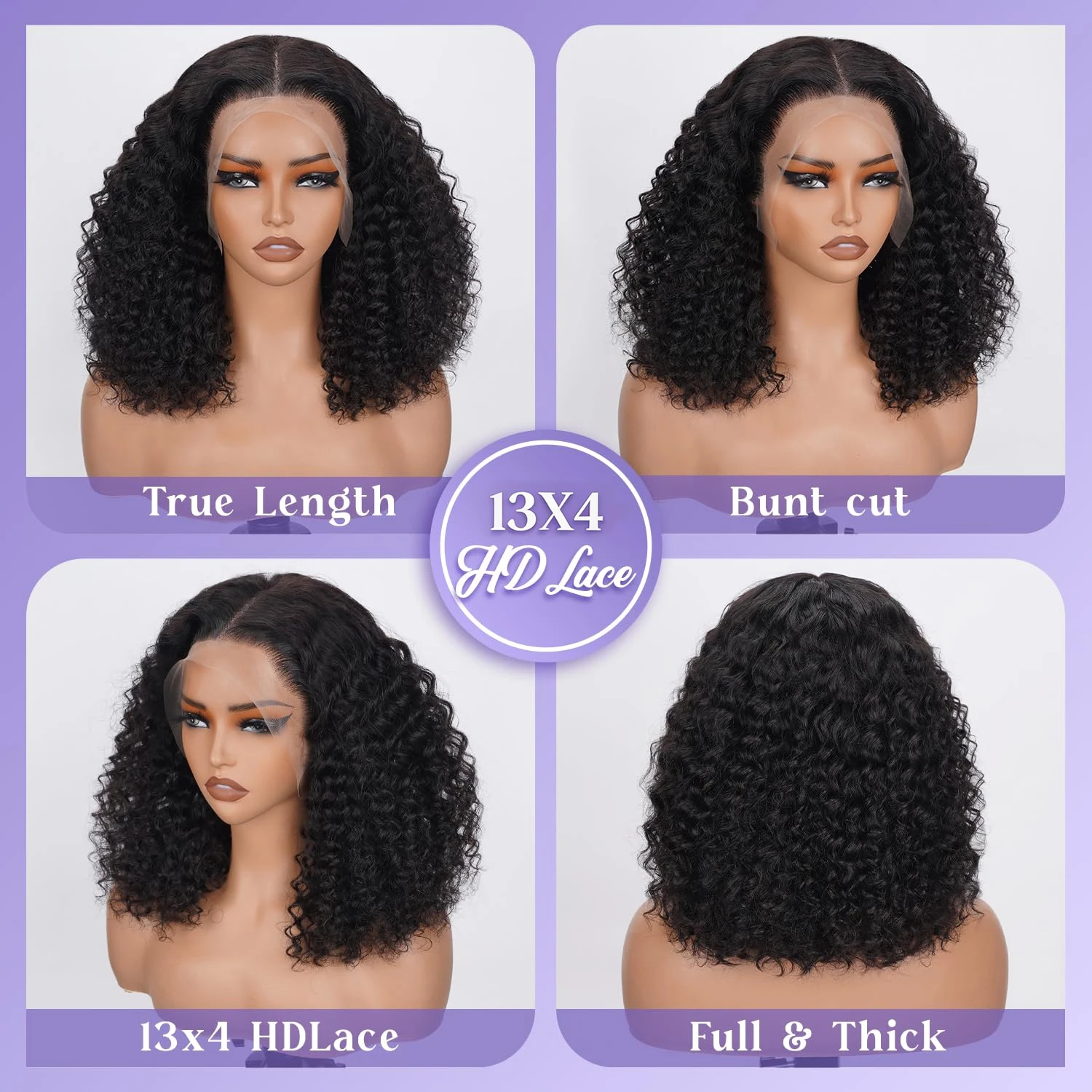 14 16 Zoll Lockige Tiefe Welle – Glueless Wear And Go Human Hair Wig Bewertung und Preis