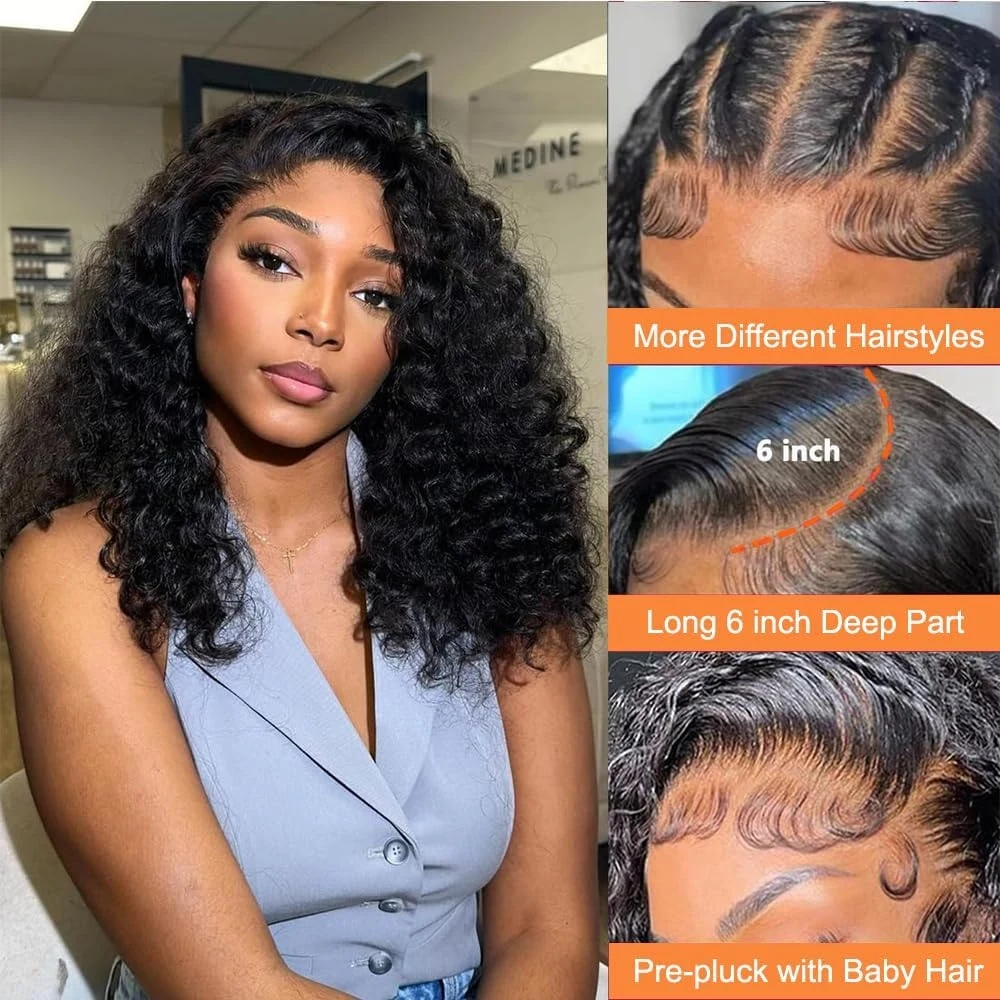 14 16 Zoll Lockige Tiefe Welle – Glueless Wear And Go Human Hair Wig Bewertung und Preis