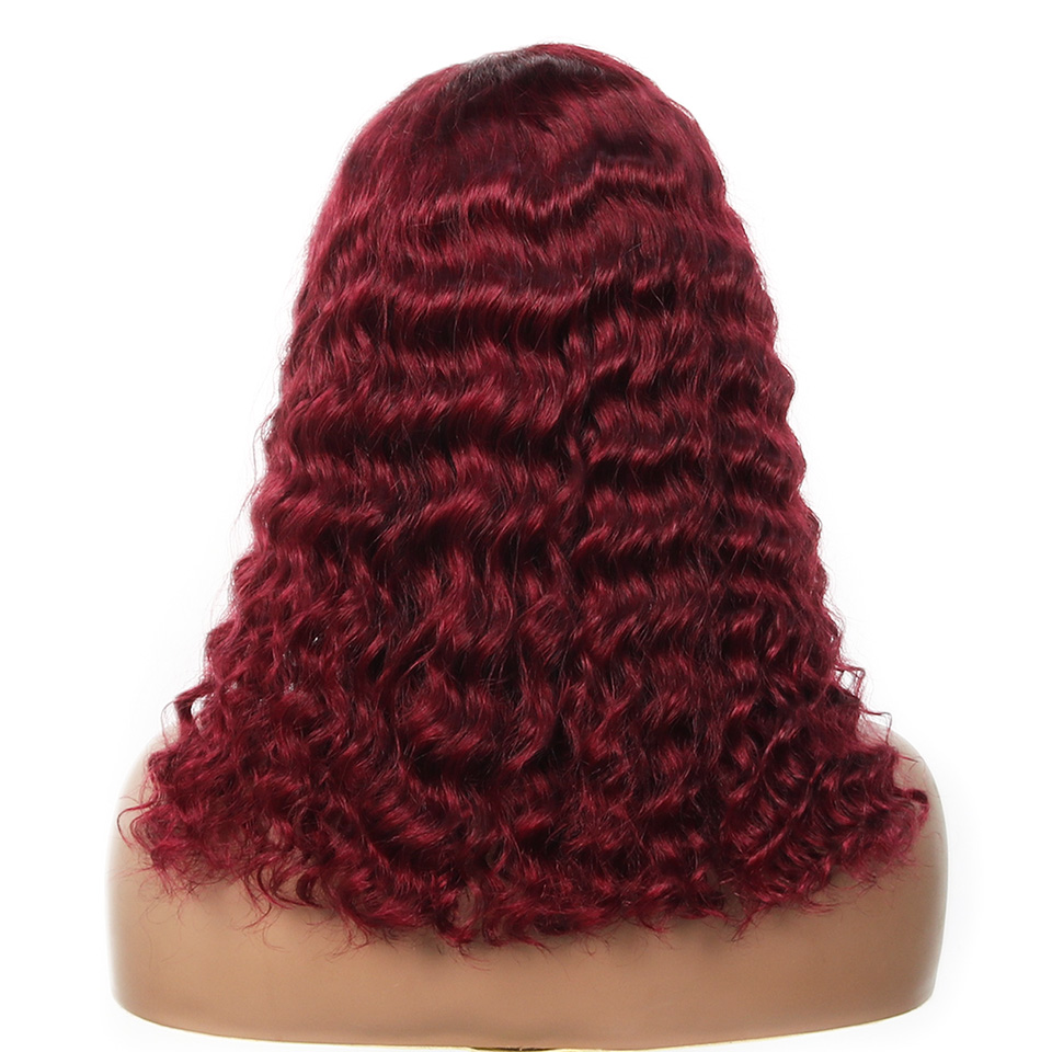 99j Burgunderrote, tiefe Bob-P – Pre Parted 13X4 Lace Front Bob Wig Bewertung und Preis
