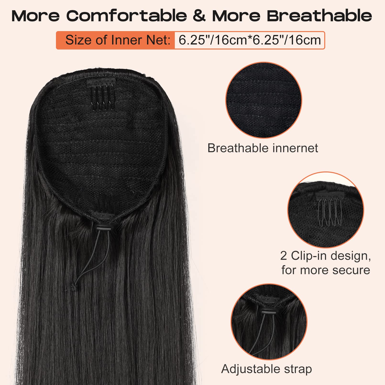 Pferdeschwanz-Extensions aus 1 – Seamless Clip In Hair Extensions Human Hair Bewertung und Preis