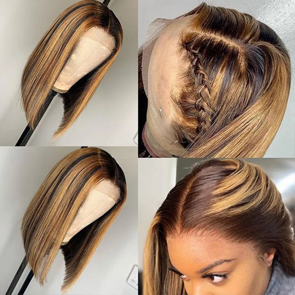 Highlight Blonde Perücke, kurz – Pre Parted 13X4 Lace Front Bob Wig Bewertung und Preis