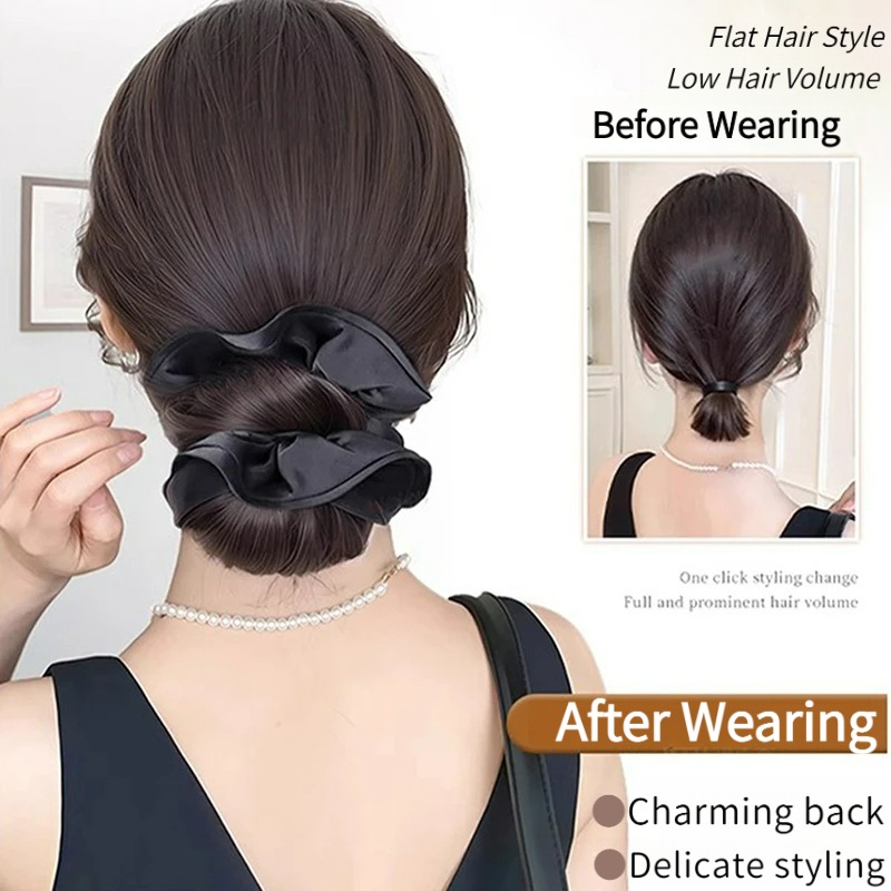 Neuer Synthetischer Satin-Haar – Claw Clip Messy Bun Hair Piece Bewertung und Preis